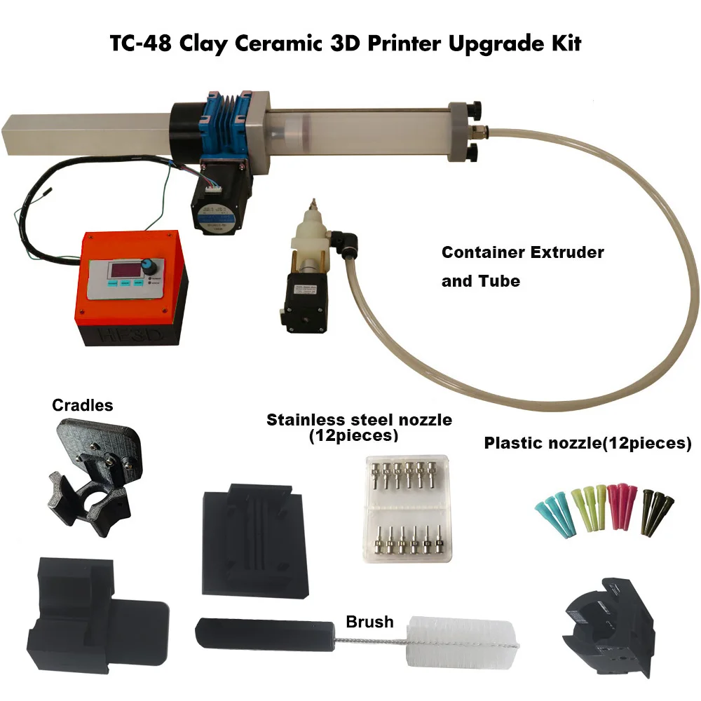 3D-Drucker-Upgrade-Kit für Ton (Keramik) Drucker 500 ml. Keine Notwendigkeit, Firmware zu ändern Image
