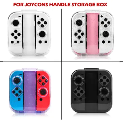 Neue 4 Farben transparente Hülle für ns Schalter/oled Joycons Griff Aufbewahrung sbox für Joycons Image