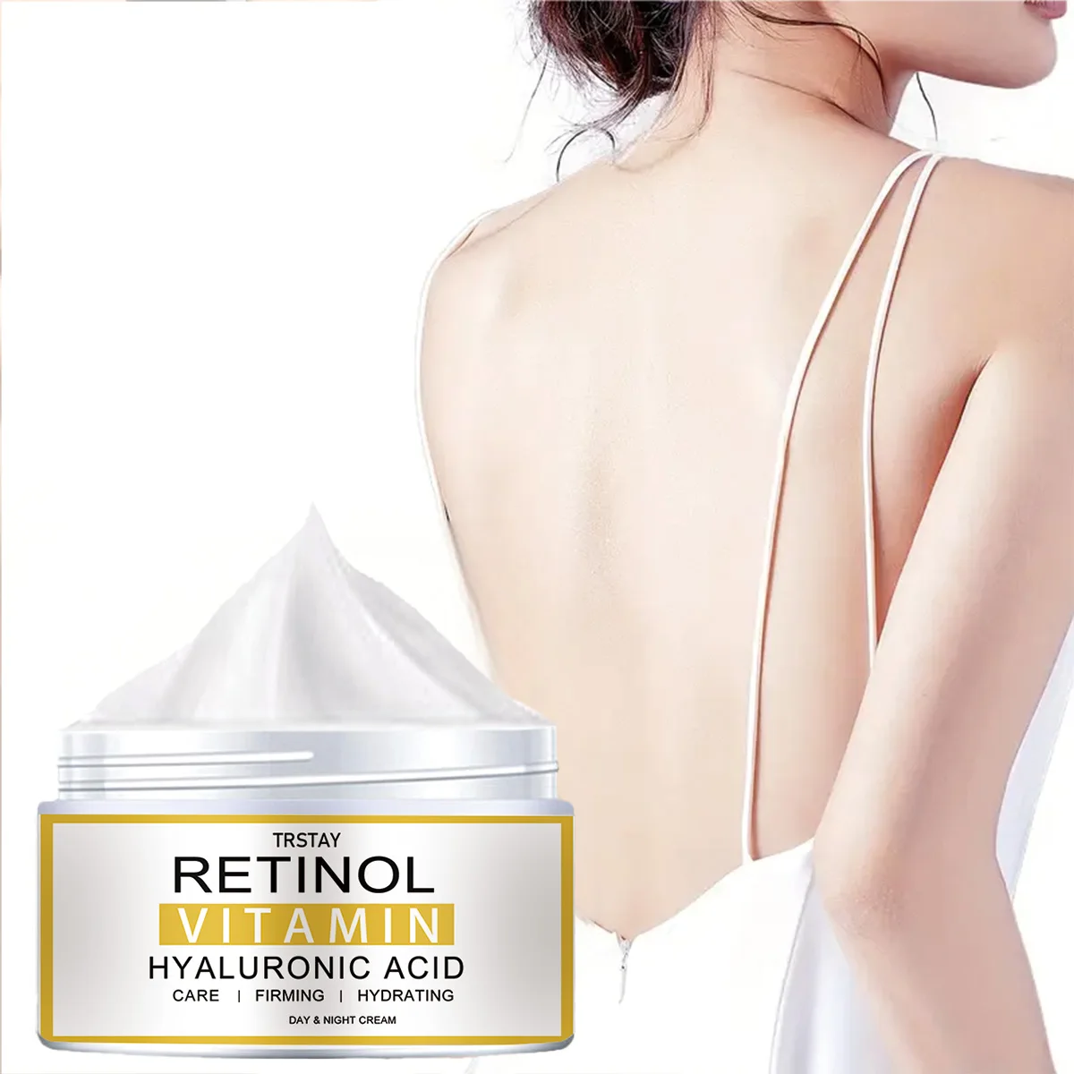 Retinol, Hyaluron säure, straffend die Haut, feuchtigkeit spendend und feuchtigkeit spendend Image