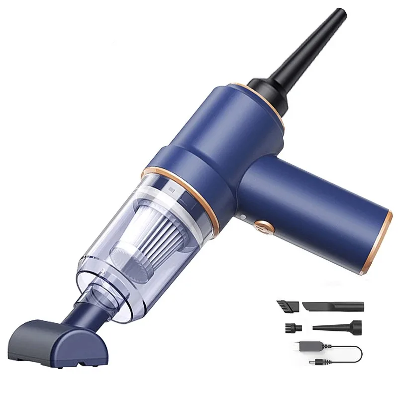 2in1Car Kabelloser Staubsauger, tragbar, hohe Leistung, mehrere Bürstenköpfe, Ladestation Typ C, mit gehaltenem Haushaltsstaubsauger Image