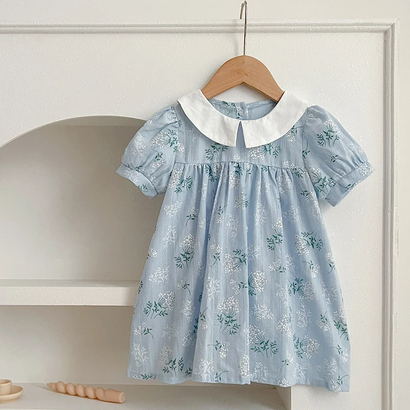 Neue Sommer Baby Kleid kleine Mädchen lässig Prinzessin Kleid Mädchen Mode geschwollene Ärmel niedlichen Kleid Kinder Blumen Kleinkind Kleid Kleidung Image