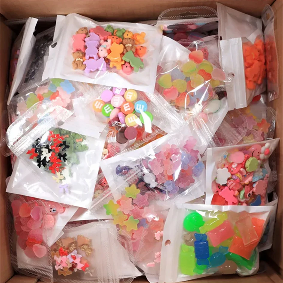 10PCS Multi Form Kawaii Zubehör Nail art Charms Süße Süßigkeiten Gummibärchen Lutscher Harz Nail art Rhinestion Dekoration Image