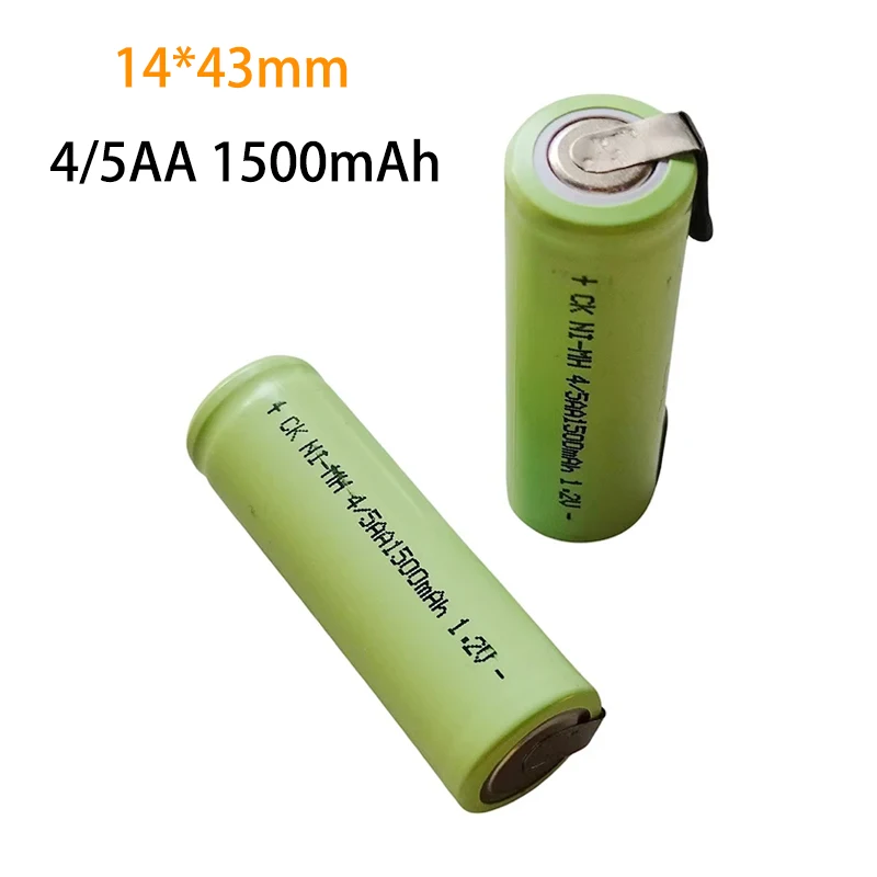 Neue 1500mah ni-mh 4/5aa Batterie für braun oral b elektrische Zahnbürste 1,2 V Batterien für Philips Reinigungs instrument 43mm x 14mm