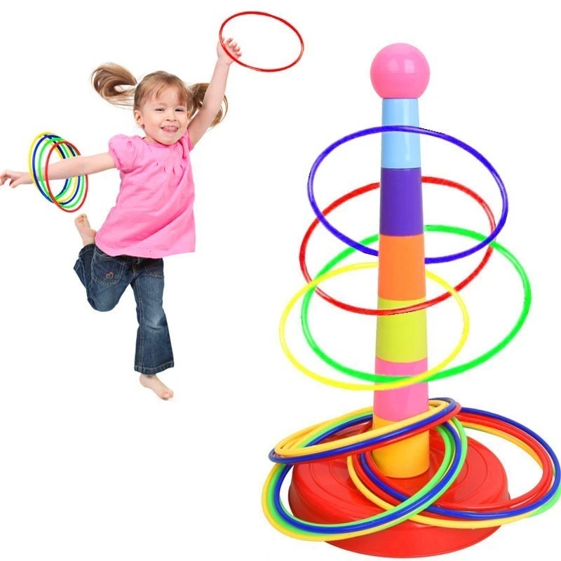 Kinder werfen Kreis Spiel Ferrule gestapelt Spielzeug Spaß Indoor Outdoor Eltern-Kind interaktive Kreis Schichten frühe Bildung Geschenk Image