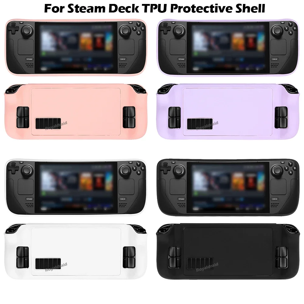 NEUE 4 Farben Für Steam Deck Spielkonsole Weiche Schutzhülle für Steam Deck TPU Fall Silikon Stoßfest Anti-drop Zurück Abdeckung Image