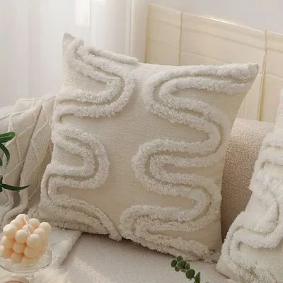 Chenille getuftete Kissen bezug für Sofa ins dekorative Kissen bezug weich bequem Wohnzimmer Funda Cojin nordischen Stil Image