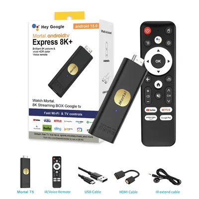 Globale Version Mortal T5 Mini TV-Stick Smart IPTV Heimkino Android13 Allwinner H313 Quad Core 5GWIFI 2G16G Bluetooth 4K