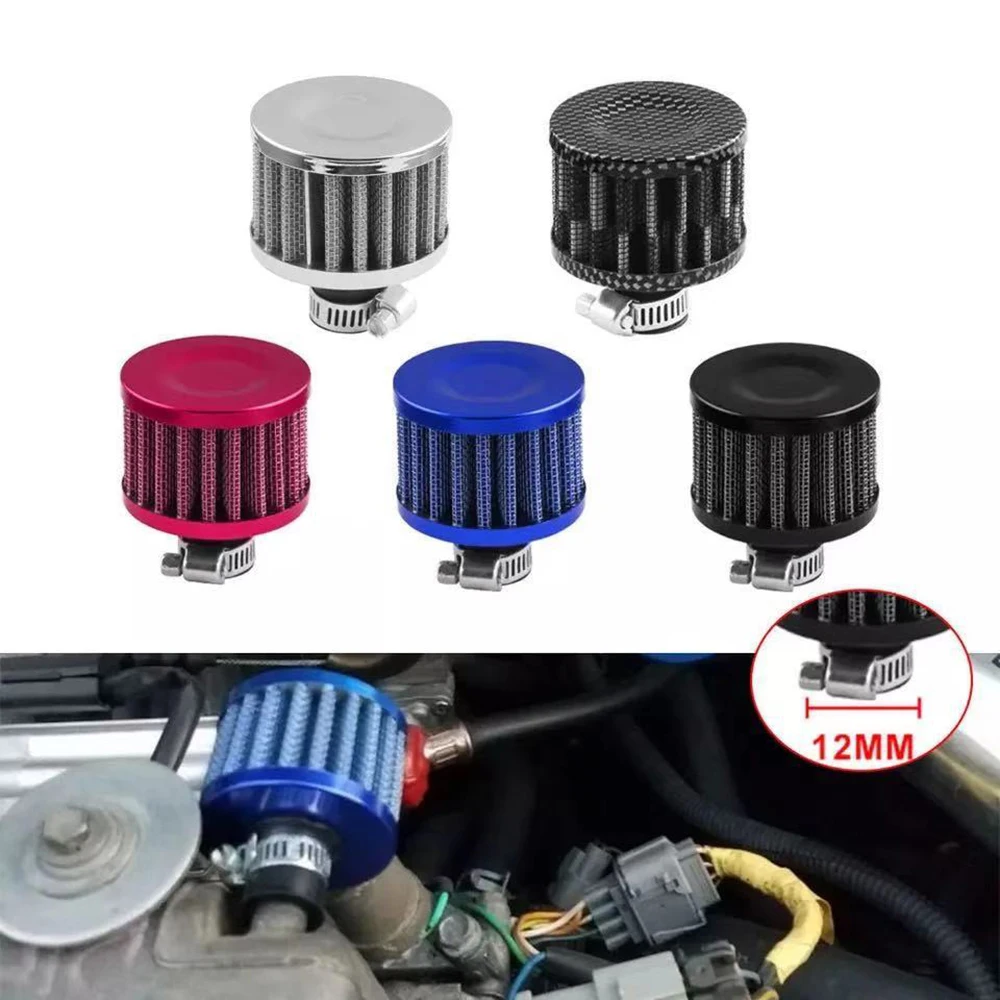 Universal Interface Auto Luftfilter Kleine 12mm Für Motorrad Turbo High Flow Racing Kalten Lufteinlass Filter Pilz Kopf Image