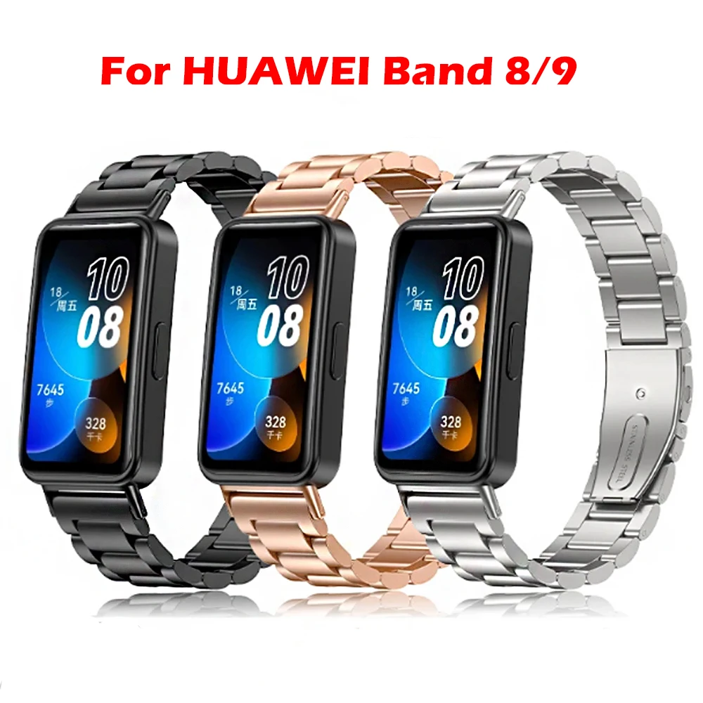 Metallband für Huawei Band 8 Edelstahl Armband für Huawei Band 9 Business Armband Armband Zubehör Correa Image