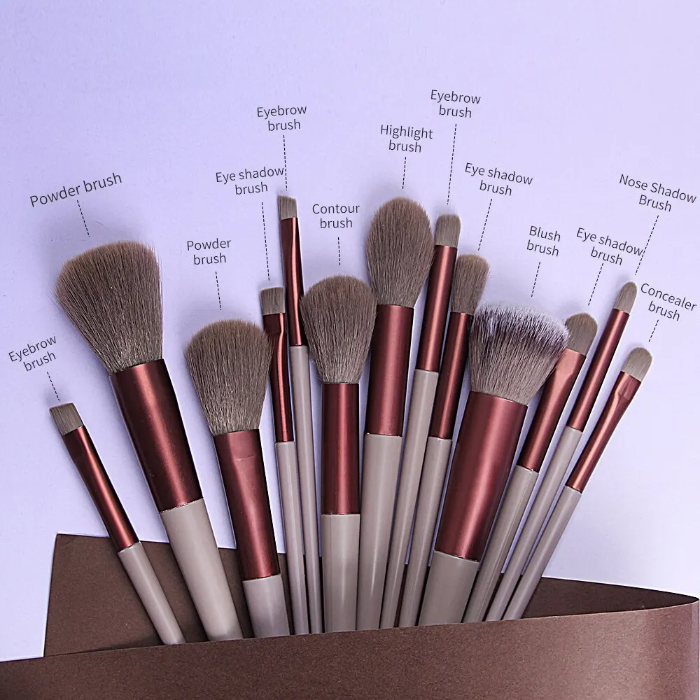 13 Stück Make-up Pinsel Set Lidschatten Grundierung Frauen Kosmetik bürste Lidschatten erröten Schönheit weich Make-up Werkzeuge