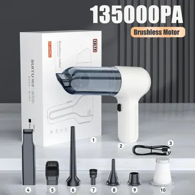 135000pa tragbarer kabelloser Auto-Staubsauger Mini-Handrei niger leistungs starke Reinigungs maschine für stark saugende Auto-Reiniger Image