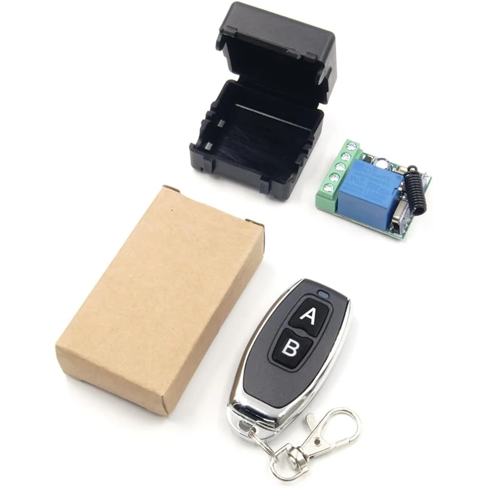 433 Mhz Universal Wireless Fernbedienung Schalter DC 12 V 1CH Relais Empfänger Modul RF Sender Momentary Toggle Latch für tor Image