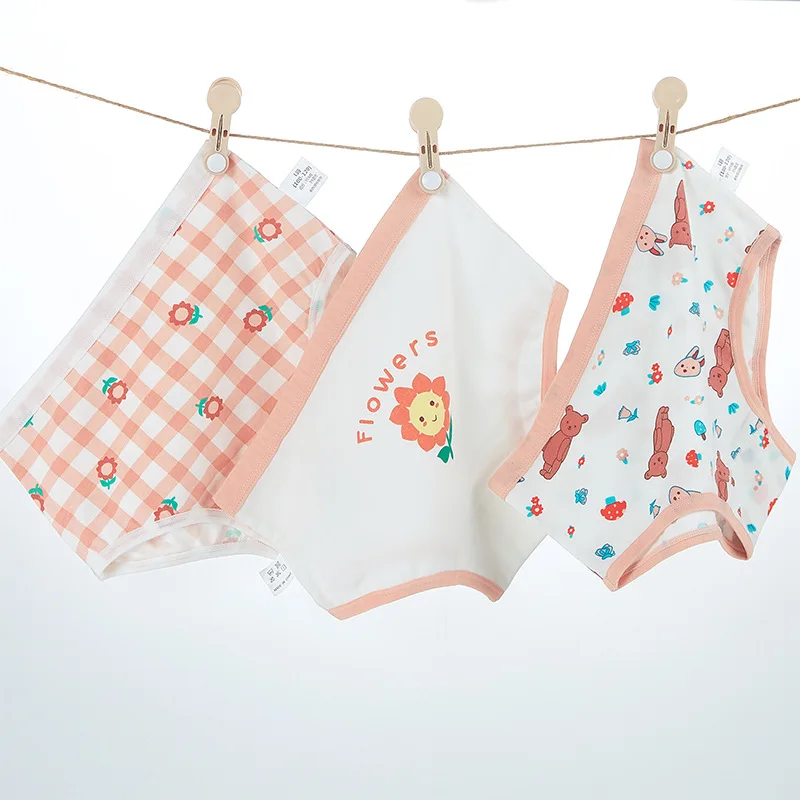 3 teile/satz sortierte Stile niedlichen Cartoon Mädchen Unterwäsche Höschen Baumwolle Höschen Mädchen Kinder weiche Unterhose atmungsaktive Mädchen Slips Image