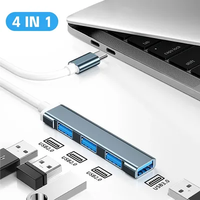 4-in-1 TYPE-C Hub USB C Hub 4 Port Multi USB Splitter Adapter otg Docking station für PC Computer Multi port Hub 4 USB 3,0