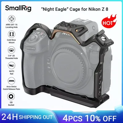 Small rig night eagle z8 kamera käfig für nikon z 8 voll käfig mit schnell wechsel platte für arca-schweizer für mikrofon & licht-206