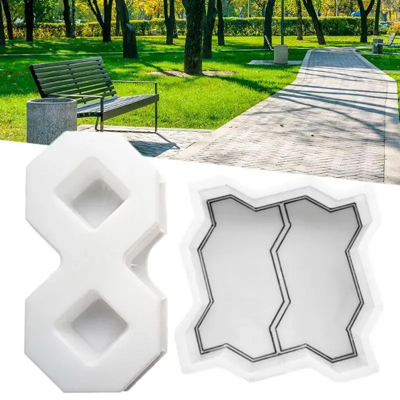 Kunststoff Beton Pflaster form DIY Weg Hersteller Pflaster Zement Ziegel Stein Straßen form Garten Dekoration Werkzeug Image