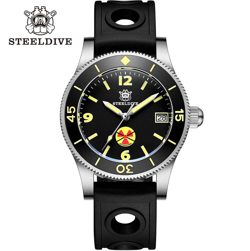 Steel dive sd1952t japan nh35 automatische uhren keramik lünette tauchen armbanduhren männer Image