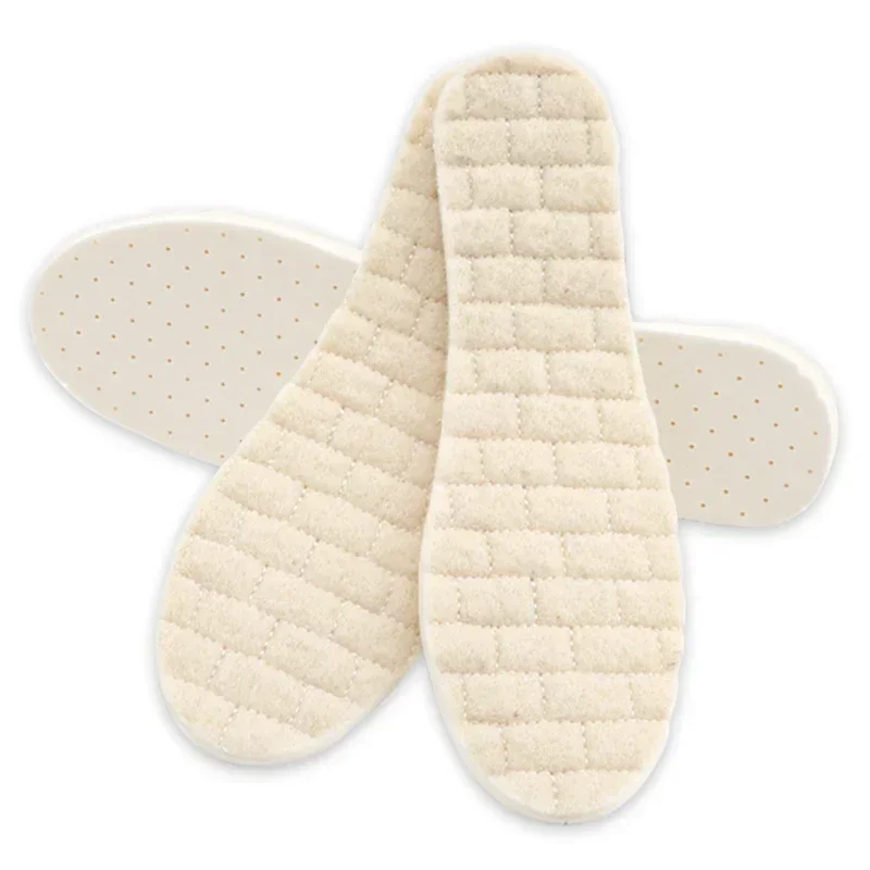 Wolle Latex Einlegesohle für Schuhe weiche Planta rfasziitis Einlegesohlen für Füße Komfort warme Schneeschuhe Schuhe Einsätze Heiz schuh polster