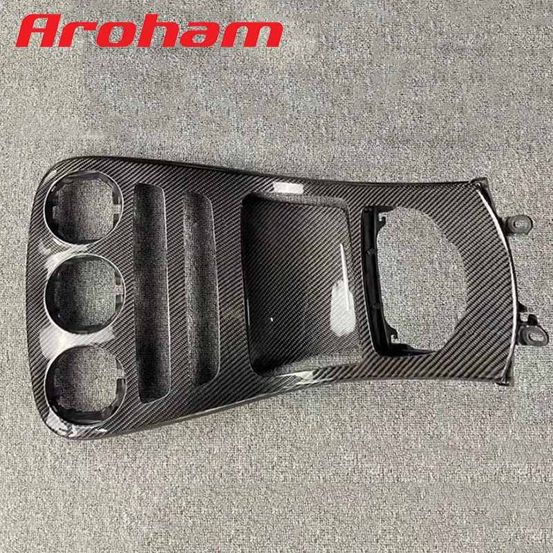 100% Real Carbon Fiber Car Center Konsole Panel Für Mercedes Benz C Klasse W205 W206 GLC X253 2015 2016 2017 2018 2019 2020 2021 Image