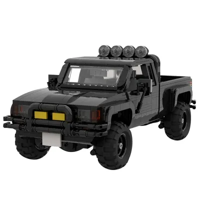 Technisches Auto Film zurück in die Zukunft Marty McFly Toyota 4x4 Pickup Sportwagen setzt Bausteine Fahrzeuge Spielzeug Image