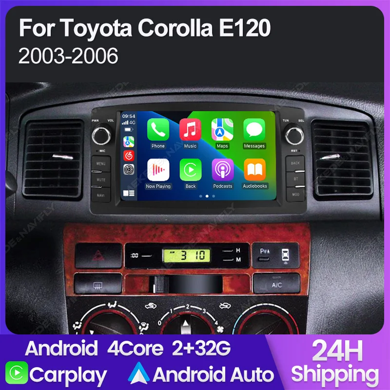 Mekede Autoradio Android Auto Wireless Carplay für Toyota Corolla E120 Byd F3 GPS Navigation WiFi BT Multimedia Video Player