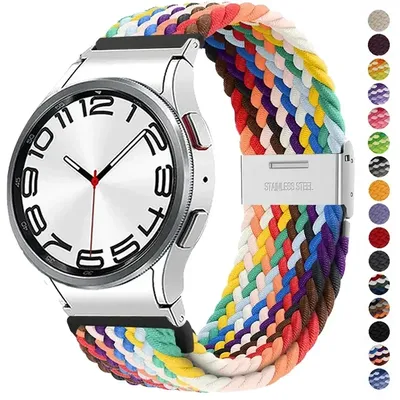 20mm Band für Samsung Galaxy Uhr 4//Pro/Classic 45mm 44mm 40mm 43mm 47mm keine Lücken Nylon Armband Correa Galaxy Uhr 6 Armband Image