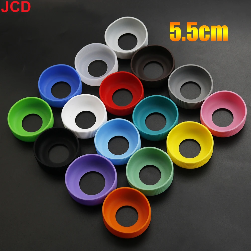 Jcd 5,5 cm Silikon-Gewinde becher hülle rutsch feste Wasserbecher-Boden abdeckung tropfen feste Wasserflaschen-Schutzhülle Image