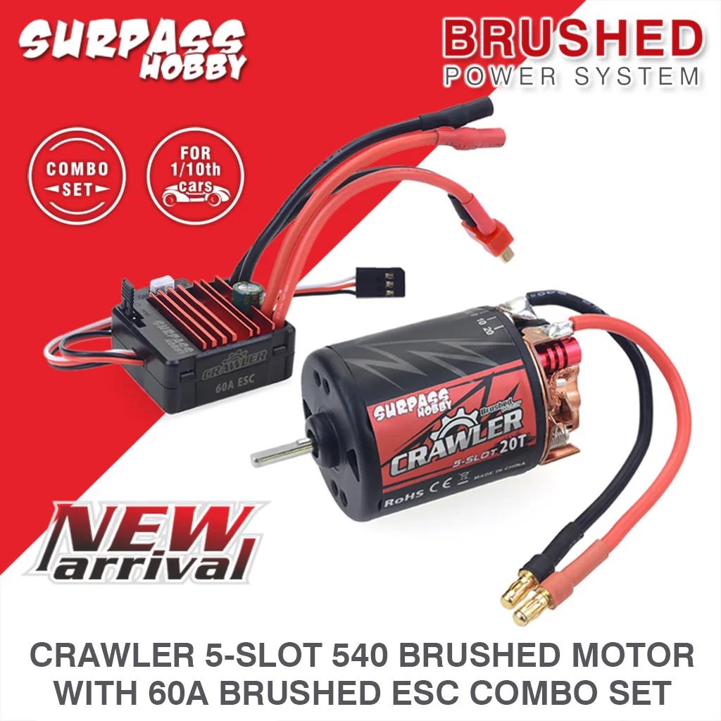 Übertreffen Hobby 5-Slot 11t 13t 16t 20t Motor 60a esc für Traxxas Trx4 Trx6 Wltoys RC Auto Boot