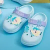 Disney Kinder Freizeitschuhe Frozen Baby Indoor Home Anti Slip Prinzessin Elsa Cartoon Strand Blau EVA Sommerschuhe Größe 15-20