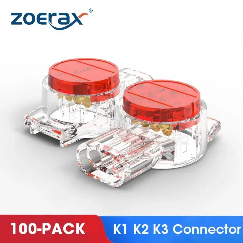 ZoeRax 100PCS K1 K2 K3 Stecker Draht Splice Stecker RJ45 RJ11 Verdrahtung Ethernet Telefon Kabel Kabel UY2 Netzwerk kabel Terminal Image