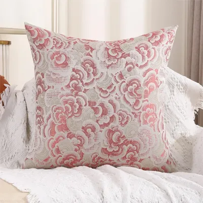 Chenille bestickte Kissen bezug Vintage Blumen Kissen bezug dekorative Kissen bezüge für Sofa Image