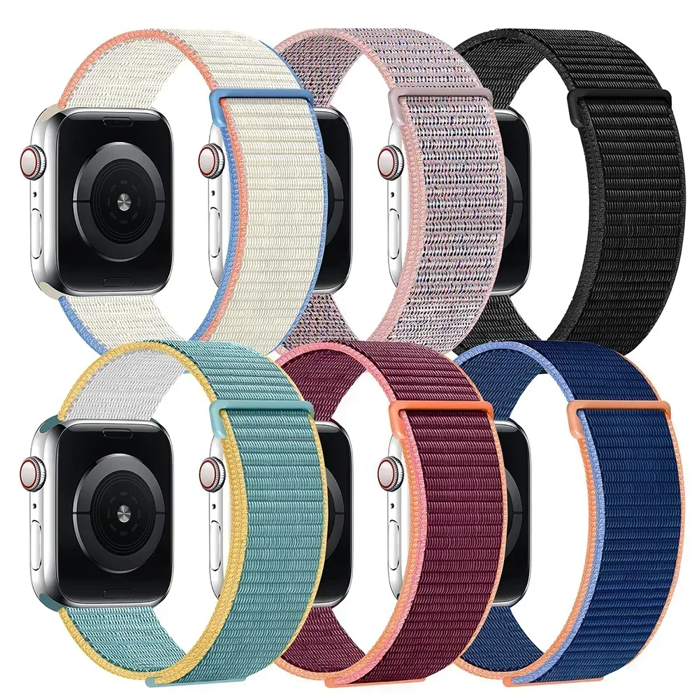 Nylonschlaufe für Apple Watch Band Ultra-2 49 mm 44 mm 40 mm 45 mm 41 mm 38/42 Sport Pride Armband iWatch Serie 9 8 SE 7 6 5 4 3 Armband Image