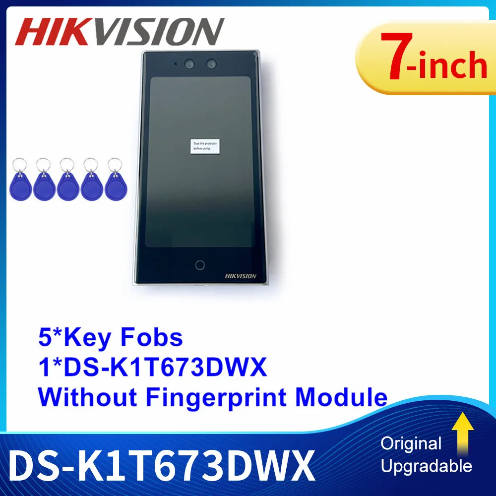 Hik vision ip video türklingel DS-K1T673DWX 7 zoll wifi gesichts zugang terminal smart video tür telefon finger abdruck modul DS-KAB673-FB Image