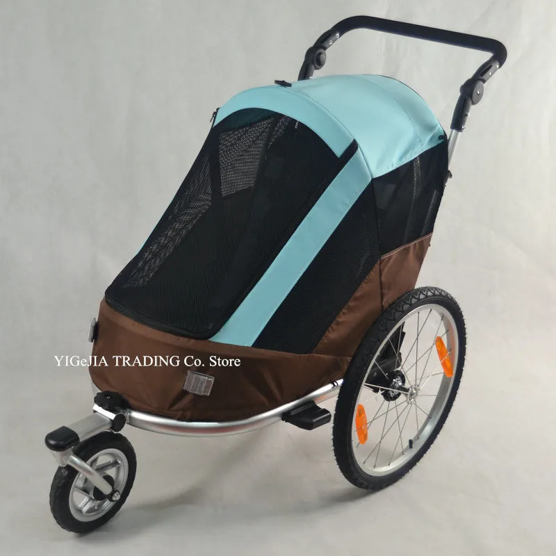 Fahrrad Anhänger Haben 20-Zoll Aufblasbare Rad, Multisport-fahrrad Wagon Baby Kinderwagen/Jogger mit Verstellbaren Griff Image