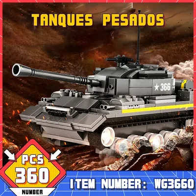360 Stück Ziegel Militär panzer schwere Panzer bausteine/Architektur designer Kreativität Plastiks pielzeug für Kinder Jungen Erwachsenen Geschenk Image
