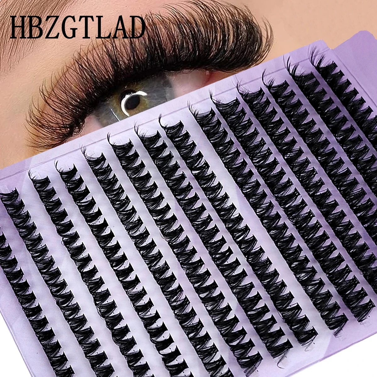 280 Bundles 60D/80D Nerz Wimpern 0,05 mm dünne Wimpernverlängerung 3D Russland Volumen individuelle Wimpern Cluster Make-up schwarze Wimpern Image