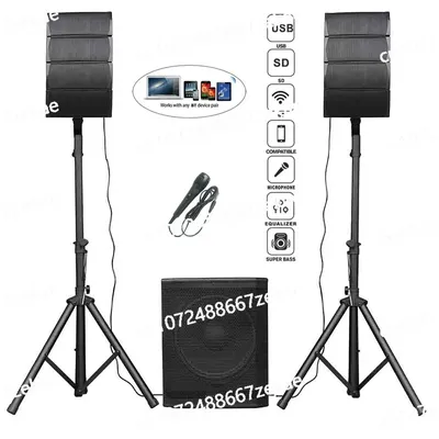 Array Line Lautsprecher 1600W 15 Zoll aktive Subwoofer Karaoke-Sets mit 2,1 Kanal DJ-Box pa Sound Image