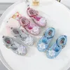 Disney Prinzessin Kristall Schuhe neue Mädchen Einzels chuhe gefroren Aisha Sophia Strass Schuhe Leistung Party Schuhe Größe 22-36