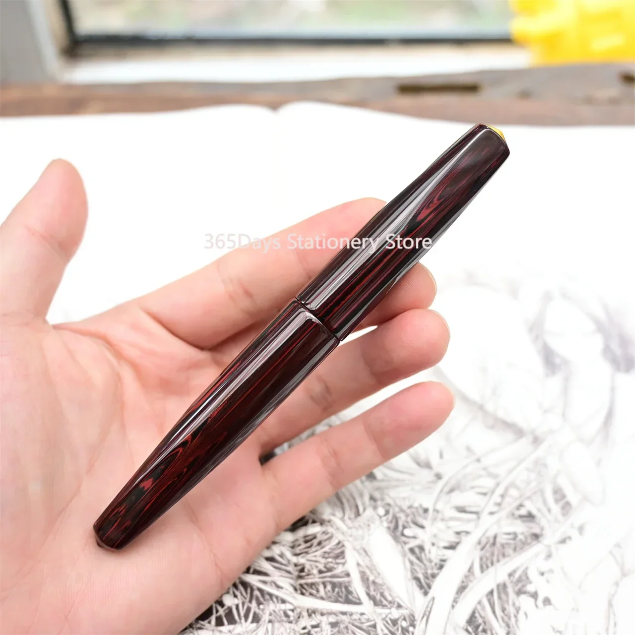 Mit Spitze Set Tetraeder handgemachte Cumberland Hartgummi BOCK/Schmidt Füllfederhalter Business Writing Briefpapier Student Geschenk Image