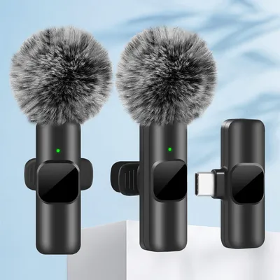 NEUE Wireless Lavalier-mikrofon Audio Video Aufnahme Mini Mic Für iPhone Android Laptop Live Gaming Handy Mikrofon