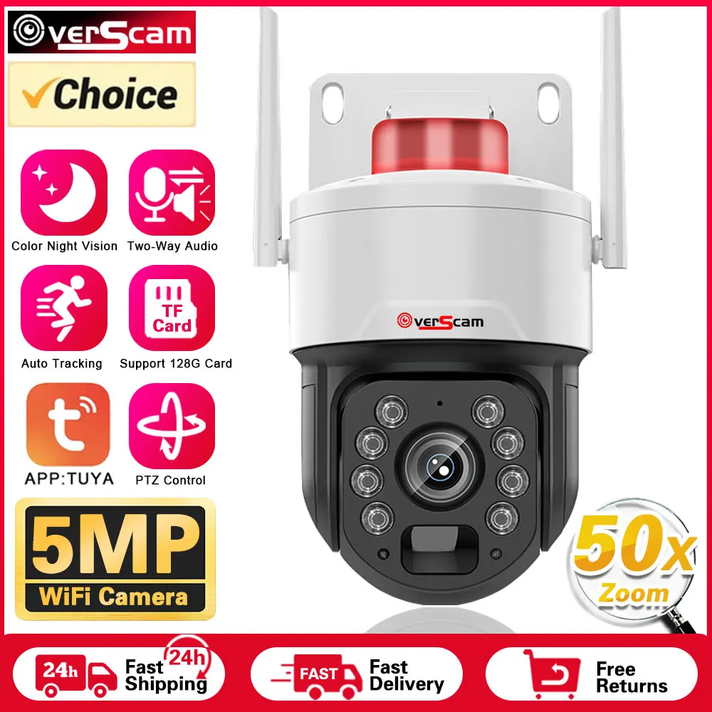 50x optischer Zoom wifi ptz tuya Sicherheits überwachungs kamera im Freien 5mp cctv ptz ip max 150m Nachtsicht Zwei-Wege-Audio kamera Image