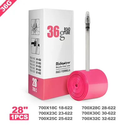 RideNow Ultraleichter 24 g 36 g Fahrradschlauch 700 x 18 25 28 Rennrad MTB Fahrrad TPU Material Reifen Französisches Ventil Superleicht