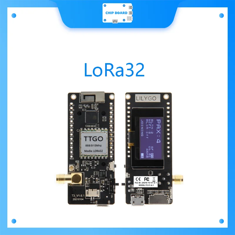Lora32 v2.1 _ 1,6 version 433/868/915mhz esp32 lora oled 0,96 zoll sd karte bluetooth wifi drahtloses modul ESP-32 sma Image