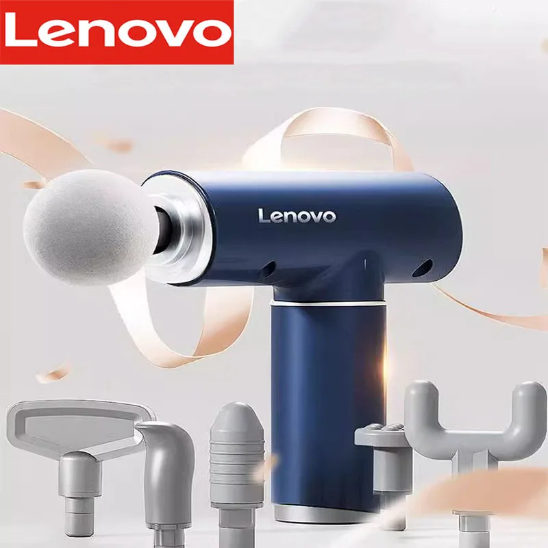 Lenovo Faszien pistole Muskel massage gerät 6 Köpfe 5 Gänge Mini profession elle Tiefen muskel entspannung Faszien pistole für den ganzen Körper Image