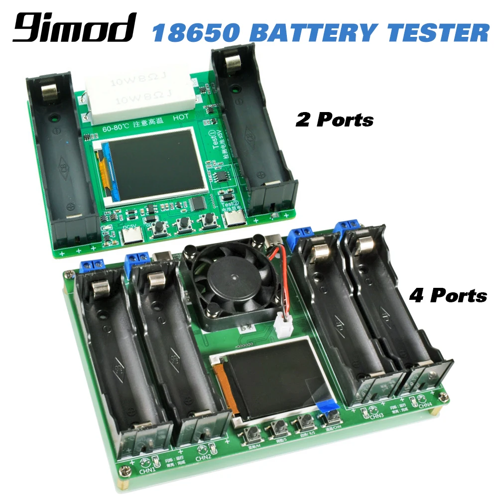 9imod 1.77 Lithium-Batterie kapazitäts tester modul mah mwh ''lcd Batterie leistungs detektor Lasttest für Batterien Image