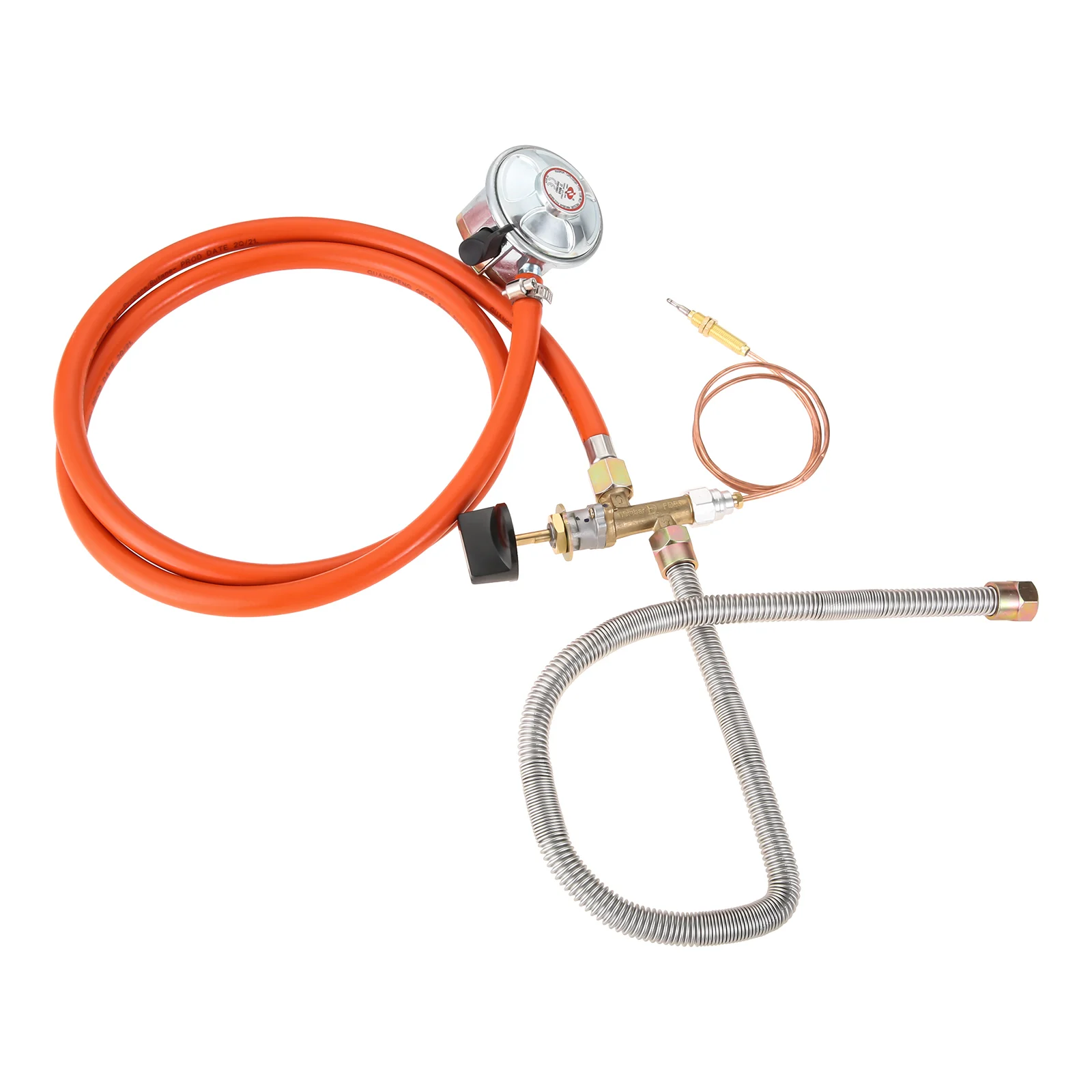 1set Terrasse Gas/Bbq Regler 27Mm Clip Auf 37Mbar 1,5 Kgh Propan Feuerstelle Regler Kit Kamin gas Regelventil 3/8 "Gewinde