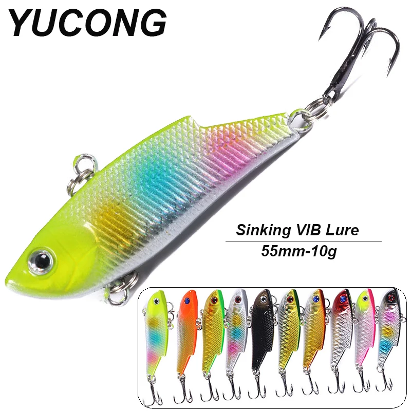 Yucong 1pcs Angel köder 5,5 cm-10g sinkende Kurbel köder Vibrations köder See barsch Hecht Köder harte Wobbler Vib Jerkbait Vibe lipless Image