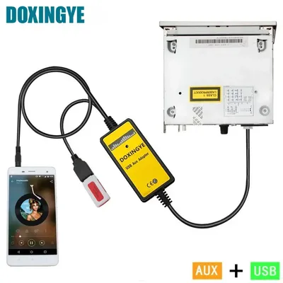 DOXINGYE Auto AUX USB Auto MP3 Player Autoradio Digital CD Wechsler Adapter für Volkswagen Audi Skoda Seat Quadlock Passat Polo