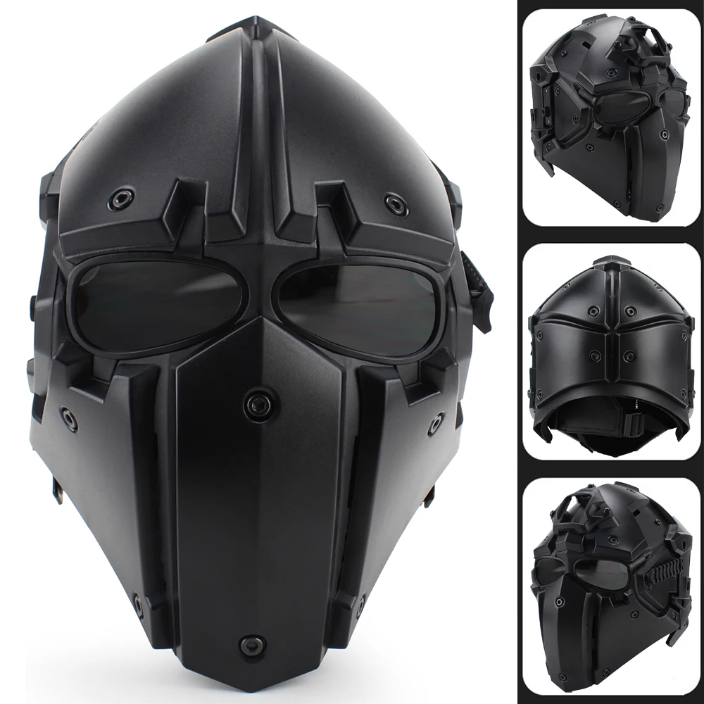 Taktische Helm Maske Integrierte Airsoft Paintball Wargame Voll Schützen Helm Hohe Qualität Outdoor Motorrad Radfahren Ausrüstung Image