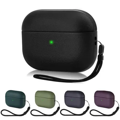 1 Stück neue Airpodspro-Hülle aus weichem TPU-Leder für Bluetooth-Schutzhülle, Airpods Pro 2, Ladebox, Taschen, Zubehör Image